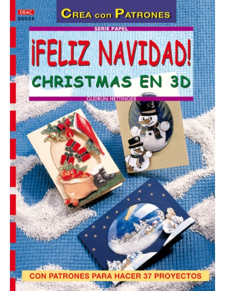 Serie papel nº 28 feliz navidad cristmas en 3d